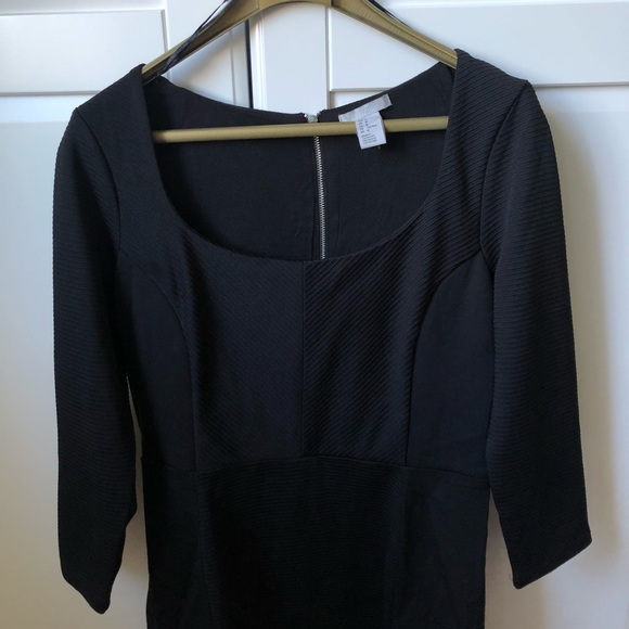 H&M Black Dress with back zipper Sz Med - Picture 2 of 7
